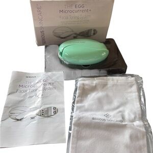 Serious Skincare The Egg Microcurrent Facial Toning System Firms Face Neck New
